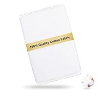 Craftido Tela 100% Algodón Oeko-Tex por metro, 112cm de Ancho x 280cm de Largo Extra - Peso Medio 145g - para Acolchado, Costura, Confección, Ropa de Cama, Forros y Manualidades - White