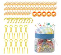 Crafting Clips - Sewing Clips | Sewing pins Set | Textile Protection Spool Hugger | Sewings Fabric Clip Pincushion Jar | Dressmaking Crafting for Beginners Adults Seniors Embroidery Knitting Studio Pr