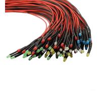 Crafting with Ease 100 piezas de diodos emisores LED multicolor con conveniente para conexiones precableadas (100 piezas)