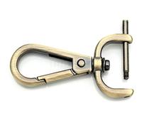 CRAFTMEMORE 2 cierres giratorios desmontables con barra de tornillo VT493 para correa de bolsa de repuesto (3/4 pulgadas, latón cepillado)