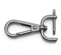 CRAFTMEMORE 2 piezas de cierre giratorio desmontable con barra de tornillo VT493 correa de bolsa de repuesto (1/2 pulgada, plomizo)