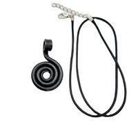 Craftomatik Amuleto medieval | Colgante vikingo hecho a mano | medallón celta de hierro forjado | forma de caracol | HFA11, Standard, Metal, No es una piedra preciosa