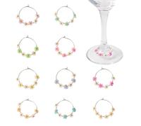 Craftora Dijes de copa de vino, varios colgantes esmaltados de aleación, marcadores de cristal, identificadores, anillos divertidos para degustación de vino, decoraciones de fiesta, fabricación de