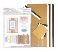 CrafTreat Base de álbum de recortes precortada en blanco, acordeón rápido negro Kraft blanco, mini álbum interactivo para manualidades, diarios, regalos y almacenamiento de recuerdos