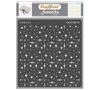 CrafTreat Plantillas de estrellas reutilizables para pintar sobre madera, pared y azulejos - Estrellas en todas partes - 6 x 6 pulgadas - Plantillas de arte y manualidades - Plantilla de estrella