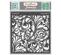 CrafTreat Plantillas de flores reutilizables para pintar - Flourish 2 - 6 x 6 pulgadas - Plantillas de arte y manualidades para decoración del hogar - Plantilla de pared Flourish
