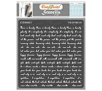 CrafTreat Plantillas de fuentes reutilizables para pintar - Plantilla de fuente - 6.0 x 6.0 in - Plantillas de arte y manualidades - Plantillas de fuente para manualidades, alfabeto