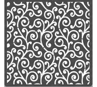 CrafTreat Plantillas reutilizables con patrón de remolino para pintar sobre madera, pared, lienzo y piso - Plantilla de remolino - 6.0 x 6.0 in - Plantillas de arte y manualidades para pintar