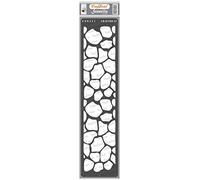 CrafTreat Plantillas reutilizables de jirafa para pintar sobre madera, pared y azulejos - Piel de jirafa - 3 x 12 pulgadas - Plantillas de arte y manualidades para bordes - Plantilla de piel de animal