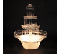 Crafts Central Fuente de agua de plástico iluminada para bodas, ideal para centros de mesa de pasteles, fiestas, decoración de oficina y decoración del hogar