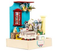 Crafts&Co® DIY Casa en Miniatura con Muebles | Adulto DIY Casa de Muñecas | Modelo de Casa de Madera con Luz | 1:18 | Sweet Cake Station