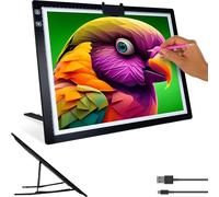 Crafts&Co® Mesa de Luz A3 | Placa de Luz Regulable | Lightpad Recargable e Inalámbrico | Accesorios para Diamond Painting | Tablero de Dibujo con USB | Lightpad 470x345 mm | Mesa de Dibujo, Caja