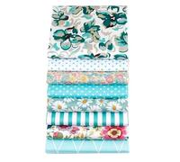 CraftsFabrics 8 piezas de algodón a rayas con diseño de mariposas y lunares florales de 50 x 40 cm de ancho, para retazos, ropa de patchwork, acolchado, costura, tela de retazos