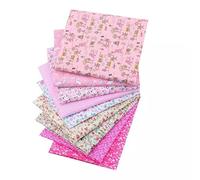 CraftsFabrics - 9 paquetes de tela de 50 x 50 cm, cuadrados precortados, 100% algodón para patchwork, acolchado, álbumes de recortes, costura, proyectos de arte y manualidades