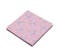 CraftsFabrics Crimson Garden - Paquete de 40 abalorios 100% algodón, cuadrados de tela precortados de 12,7 x 12,7 cm para acolchado, costura y retazos