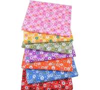 CraftsFabrics - Juego de 7 piezas de tela 100 % algodón, 25 x 25 cm, impresión digital, ideal para costura, acolchado, patchwork, decoración del hogar