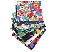 CraftsFabrics Paquete de 7 piezas de 40 cm x 50 cm, loros hawaianos, animales, tropicales, florales, 100% algodón, precortados, tela cuadrada para niños, acolchado, artes, manualidades, proyectos de