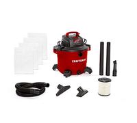 Craftsman CMXEVBE18595 Aspiradora húmeda y Seca de 16 galones, 6.5 CV, aspiradora Resistente con 4 Bolsas de Recogida de Polvo y Accesorios