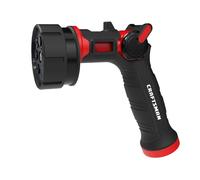 CRAFTSMAN CMXMWBB16635 Ultimate - Boquilla de agua de 7 patrones con manguera de jardín con control de pulgar, negro, rojo