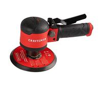 CRAFTSMAN CMXPTSG1014NB - Lijadora de doble acción, acabado sin remolinos, control de velocidad ajustable, construcción duradera, ideal para proyectos de madera y metal, rojo, 6 pulgadas