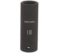 CRAFTSMAN Enchufe de impacto profundo, métrico, unidad de 1/2 pulgada, 18 mm (CMMT16079)