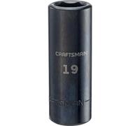 CRAFTSMAN Enchufe de impacto profundo, métrico, unidad de 1/2 pulgada, 19 mm (CMMT16080)