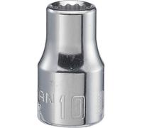 CRAFTSMAN Enchufe poco profundo, métrico, unidad de 1/2 pulgada, 10 mm, 12 puntos (CMMT44232)