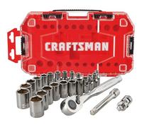 CRAFTSMAN Juego de herramientas mecánicas, accionamiento de 1/4 pulgadas, SAE/métrico, 24 piezas (CMMT12028)