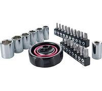 CRAFTSMAN Juego de llaves de vaso con trinquete de palma, SAE/métrico, accionamiento de 1/4 pulgadas, 26 piezas (CMMT12004)