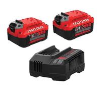 Craftsman Paquete de 2 baterías para Herramientas eléctricas de 20 V, Iones de Litio con Cargador (CMCB204-2CK)