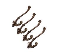 CRAFTSMAN ROAD Ganchos de pared franceses delgados de latón envejecido