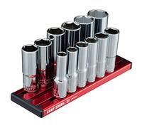 CRAFTSMAN V-SERIES - Juego de llaves de vaso (mm profundo, 3/8 pulgadas, 12 piezas (CMMT17560V)