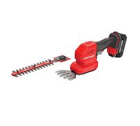 Craftsman V20 - Kit de recortadora de césped de mano inalámbrica y mini cortasetos (CMCSS800C1), color rojo