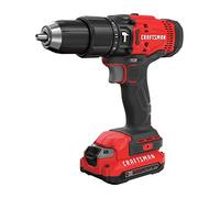 CRAFTSMAN Kit de taladro percutor inalámbrico V20, 1/2", 2 baterías y cargador incluidos (CMCD711C2)