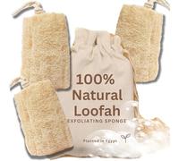 CraftsOfEgypt Juego de 3 esponjas de baño de lufa 100% natural de SPA Beauty egipcia orgánica de lufa para exfoliar tu piel.