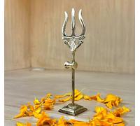 Craftsofindia® Trishul de latón para Pooja - Tridente hindú de 5.5 pulgadas para templo del hogar y decoración espiritual | Trishool Mahadev Shiva para Puja y protección