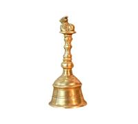 Craftstribe Nandi Bell Brass Pooja Bell, Handmade Prayer Ghanti Jingle Hand Bell For Home Temple Worship, Nandi Bell For Puja, Religious & Spiritual Items
