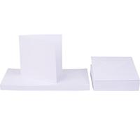 Craftsuk 50 Tarjetas y Sobres Blancos de 5 x 5 Pulgadas, Cartón, 152 x 243 x 3.81 cm
