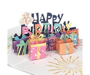 CraftWerk 3D Pop-Up Card Happy Birthday Tarjeta de vale de cumpleaños con sobre Tarjeta de cumpleaños divertida con efecto sorpresa