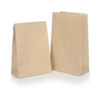 CraftWerk Bolsas de papel de estraza para regalo, paquete de 50 unidades, ideales como bolsas para rellenar tú mismo para cumpleaños infantiles y calendario de Adviento 2025 (24 x 16 x 7 cm)