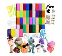 CRAFTY CATS Arcilla Polimerica Secado al Aire 36 Colores 4 Unidades de Espuma para Juegos con 64 Paginas Tutorial 11 Herramientas y 78 Accesorios Plastilina Pasta de Modelar para Niños de 3 a 12 Años