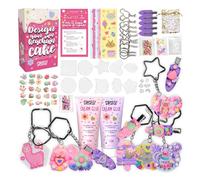 CRAFTY CATS Kit DIY Colgantes Cupcake y Horquillas 60 piezas 2×50 ml pegamento crema, boquillas, 10 charms, anillas y 5 horquillas Joyeria infantil y accesorios para regalar Kit de manualidades