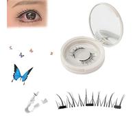 Crafty Magnetic Eyelashes, Magnetic Eyelashes, Glowze Magnetic Eyelashes, Viral Magnetic Lashes,No Glue Needed Magnetic Eyelashes Kit, Easy To Wear And Remove Reusable (EM02)