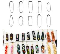 CRAFTYMELODY 10 cortadores de arcilla polimérica, 10 formas, cortadores de arcilla bohemia, modelo de arcillo, cortador de aretes de acero inoxidable para aretes, pulseras, collares, herramientas para