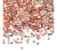 CRAFTYMELODY 2 hebras de piedra lunar natural espaciador cuentas 2 estilos redondo facetado bola perla melocotón piedra perlas sueltas 2/4 mm para la fabricación de joyas