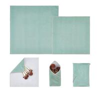 CRAFTYMELODY 2 piezas 2 tamaños Autoadhesivo Magic Maquillaje Bolsa de Terciopelo Portátil Protector Cosmético Bolsa de Cosméticos Verde Mar Oscuro Cuadrado Cámara Lente Funda