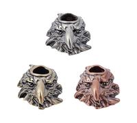 CRAFTYMELODY 3 piezas 3 colores latón águila cordón colgante perlas cabeza de águila EDC perlas latón cordón europeo cordón llavero