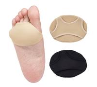 CRAFTYMELODY 4 pares de 2 colores gruesos y grandes almohadillas para el metatarso, almohadillas para el antepié, almohadillas antideslizantes para plantilla