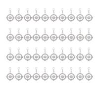 CRAFTYMELODY 40 colgante con brújula de clip de aleación esmaltada con cierre de mosquetón de aleación, ideal para la creación de joyas.