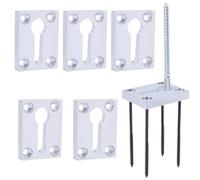 CRAFTYMELODY 6 juegos de 36 piezas para postes de escaleras, elementos de fijación de acero al carbono, juego de montaje, kit de montaje de barandilla de madera, hardware, invisible, escalera, postes